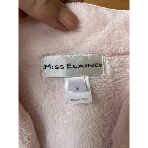 Miss Elaine Velour Robe Duster Housecoat Size Small Zip Front Tassel Embroidery - Picture 7 of 9